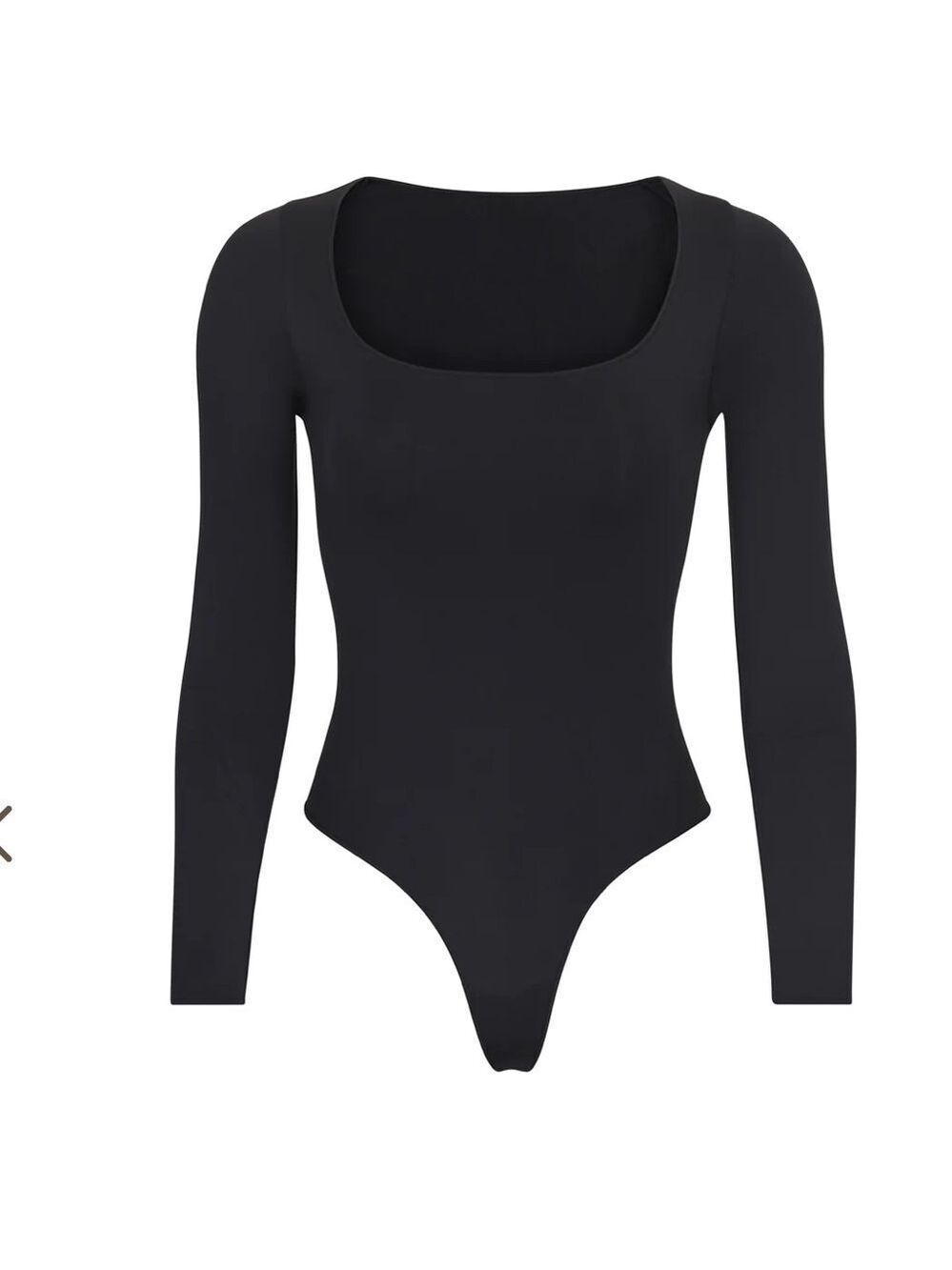 SKIMS 2X/3X essential long sleeve scoop neck bodysuit Onyx NWOT MSRP $78 NWOT